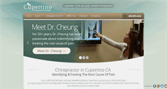Desktop Screenshot of cupertinochiropracticcenter.com