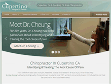Tablet Screenshot of cupertinochiropracticcenter.com